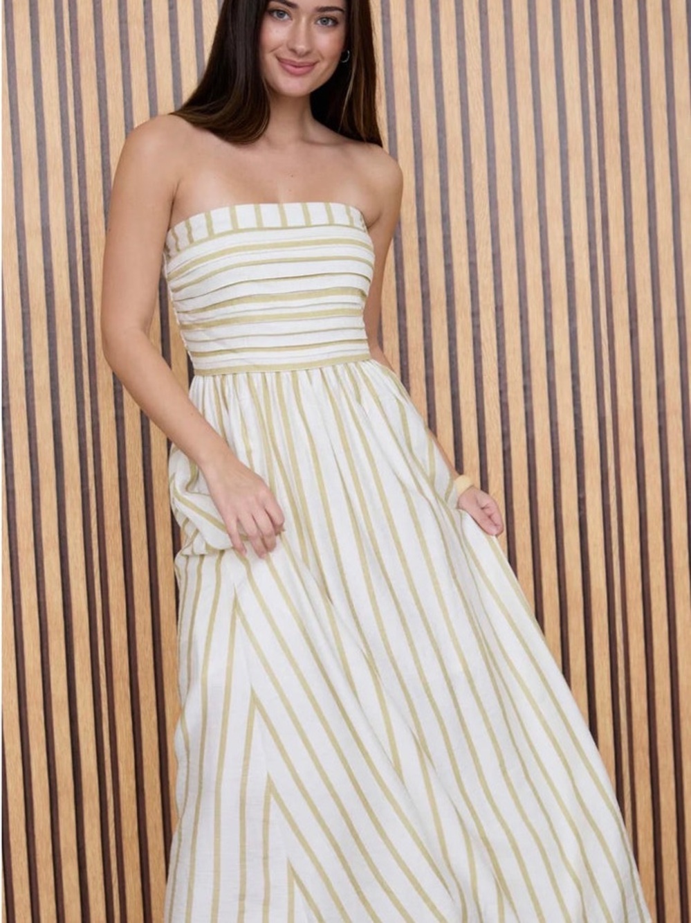 The Workshop Strapless Striped Dress - Size Small NWT